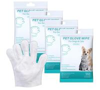 PORFOYO 24 Pièces Gants De Nettoyage pour Animaux De Compagnie, Lingette Chien Chat, Gants Tout-en-Un pour Chien Et Chat, Gants sans Lavage pour Animaux pour Les Voyages, Nettoyage sans Rinçage