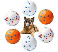 PORFOYO 6PCS Balle Chien, Balles Indestructibles pour Chiens, Haute élasticité, Inodores Et Inoffensifs, Diamètre : 6,3 Cm, Balle pour Chien pour Chiens De Taille Moyenne Et Petite