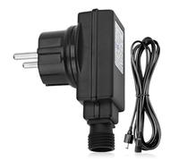 PORFOYO Adaptateur LED pour éclairage de jardin 12 V 2 A - Bloc d'alimentation LED avec câble de 2,5 m - Résistant à l'eau IP44 - Adaptateur secteur pour anneau, couronne, couronne lumineuse, bloc
