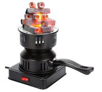 PORFOYO Allume-Charbon Électrique, Allume Charbon Électrique, 500 W Allume Charbon Chicha, Panier à Charbon Amovible, Barbecue à Charbon pour La Cuisine à la Maison Camping Barbecue, Noir