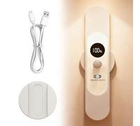 PORFOYO Applique murale d'intérieur avec détecteur de mouvement, applique murale LED d'intérieur sans fil rechargeable pour escalier, salon, chambre à coucher, couloir, 2 modes, magnétique
