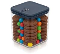 PORFOYO Boîte De Rangement Plastique Avec Cadenas, Boite Transparente, Aliments Et Téléphone, Boîte Rangement 14.1×14.1×16CM