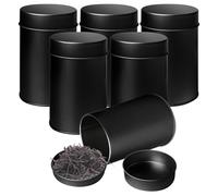 PORFOYO Boîtes À Thé, 6 Pièces Boîtes À Thé Classiques, Petite Boîte À Thé De Cuisine 100g, Boite A The Vrac, Mini Boîtes À Thés Pour Thé En Vrac Ou Épices (120 * 75mm)