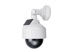 PORFOYO Camera Factice Fausse Camera De Surveillance: Caméra De Surveillance Factice avec Objectif Et Lumière LED Rouge Clignotant, Caméra De Surveillances Solaire pour L'intérieur Et L'extérieur