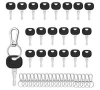 PORFOYO Clés des Engins de construction, Lot de 20 Clé 14603 avec Porte-Clés, Jeu de Clés pour Tracteurs, Pelleteuses, Chariots Élévateurs et Chargeuses