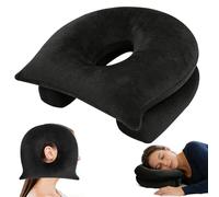 PORFOYO Coussin de piercing avec trou, coussin de piercing d'oreille donut 35 x 32 x 15 cm, donut pour dormir sur le côté, hauteur de remplissage accrue pour les oreilles contre les douleurs d'oreille