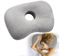 PORFOYO Coussin de piercing, coussin donut pour l'oreille contre les douleurs d'oreille, coussin d'oreille, coussin de piercing, soins ergonomiques, oreiller de récupération pour les personnes dormant
