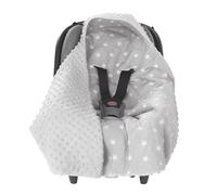 PORFOYO Couverture Siege Auto Bebe, Couverture Enveloppante Bébé, D'emmaillotage, Chanceliere Cosy Universelle, Nid d'ange Bebe Cosy pour Siège Auto Et Poussette, 90 X 90 Cm, Gris