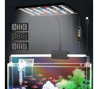 PORFOYO Éclairage LED Pour Aquarium 14 W, 3 Modes, Lumière LED Pour Aquarium, Cycle De Lumière D'Aquarium LED Avec Clip Et 3 Couleurs Combinées, 10 Niveaux De Luminosité Réglables