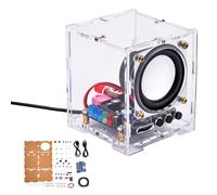 PORFOYO Kit De Soudure Audio Light Bluetooth: Haut-Parleur Bluetooth Bricolage, avec Coque en Acrylique LED Clignotante, Kit De Haut-Parleurs DIY pour Adultes Adolescent Enseignement Et Apprentissage
