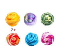 PORFOYO Laine à feutrer 100 Couleurs, feutrage à Sec, kit de démarrage pour Le feutrage, Laine féerique, Laine à feutrage Humide, 10 grammes, Mouton Naturelle pour travaux manuels et la décoration.