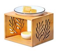 PORFOYO Lampe à parfum pour huiles essentielles, lampe à huile parfumée avec bougie chauffe-plat, réchaud pour huiles parfumées, lampe à cire parfumée, lampe à huile parfumée en céramique, lampe