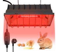 PORFOYO Lampe Chauffante Animaux Lampe Lumière Rouge 250W Poule Lampe Infrarouge avec Interrupteur D'économie D'énergie pour Poussins, Chiots, Incubateurs, Agneaux, Canards