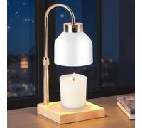 PORFOYO Lampe Chauffe Bougie, électrique Avec Minuterie et Variateur, Lampe Bougie Réglable En Hauteur Avec Ampoules Gu10, pour Bougies Parfumées, Maison, Chambre, Décoration