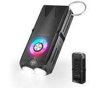 PORFOYO Lampe Torche LED Ultra Puissante, Lampe Torche Rechargeable, Mini Lampe De Poche LED, En Alliage D’Aluminium, Légère Et Antichoc, Avec Mode SOS Pour Camping Et Secours