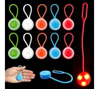 PORFOYO Lot de 10 réflecteurs LED clignotants pour enfants, lumière de sécurité, cartable, réflecteur pour sac à dos, jogging, randonnée, course à pied