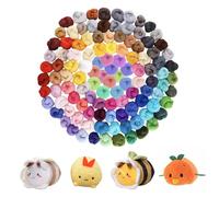 PORFOYO Lot De 100 Couleurs Laine De Conte De Fées, 300g Kit De Laine À Feutrer, Laines À Feutrer À Sec, Laines Feutrers Aiguilleté, Spéciale Pour Feutrage, Pour Feutrage Et Décoration De Noël Diy