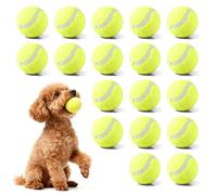 PORFOYO Lot de 18 balles de tennis pour chien - 5 cm - Balles d'entraînement pour les loisirs - Pour les cours - Machine à lancer automatique et appareil de jeu pour chien