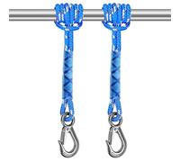 PORFOYO Lot de 2 cordes de fixation pour balançoire, 50 cm, corde de suspension pour hamac, cordon de suspension avec mousquetons, capacité de charge de 200 kg, pour balançoire, fauteuil suspendu