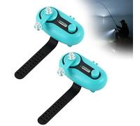PORFOYO Lot de 2 détecteurs de touche électroniques, avec lumière LED et son, contrôle du volume, alarme électronique pour la pêche de nuit et différentes cannes à pêche
