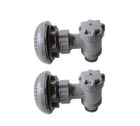 PORFOYO Lot de 2 robinets d'arrêt pour piscine - 38 mm - Valve à piston de rechange - Raccords de pompe de filtration pour piscine Hnemix, Intex, Bestway, Coleman