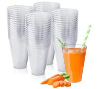PORFOYO Lot de 60 gobelets en plastique incassables, réutilisables, 420 ml, pour boissons, anniversaire, mariage