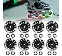 PORFOYO Lot De 8 Roues De Rollers En Ligne 72/76/80 MM Avec Roulements À Billes, Roue De Roller En Ligne, Roues Universelles En Polyuréthane Pour Tous Les Types De Patins À Roulettes (72MM)