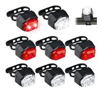 PORFOYO Lumière pour Poussette, 8 Pièces Lumières Poussette Étanches, Éclairage Poussette, 3 Modes D'éclairage, Lampes LED pour Poussette, Lumières LED pour Toutes les Poussettes