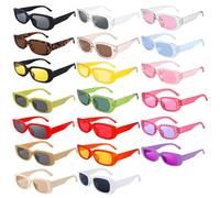 PORFOYO Lunettes De Soleil, 20 PCS Lunettes De Soleil Vintage, Lunettes De Soleils Femme, Lunette Soleil Femme Pour Extérieur Voyage Conduire