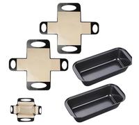 PORFOYO Moule À Pain 2 Pièces 25,7×13×5,8 cm, Avec Tapis De Cuisson, Moule Cake 2er Set Pour Toast Et Gâteau