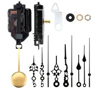 PORFOYO Mouvement D'horloge À Quartz, Mouvement D'horloge À Quartz Silencieux, Mouvement Pendulaire, Silencieux Mécanisme De Mouvement avec Aiguilles Et Pendule pour Réparation (15mm Shaft)