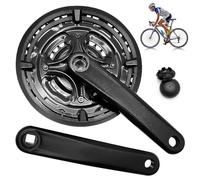 PORFOYO Pédalier de Vélo 6/7/8 Vitesses, 170 mm Pedalier Velo, Alliage D'aluminium Pedalier VTT avec Plateau 24/34/42T pour VTTVélo de Route à Vitesse Variable