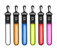 PORFOYO Pendentifs Réfléchissants LED, 6PCS Cartables à LED Clignotantes, Réflecteurs pour Cartable, 3 Modes, Pendentif Réfléchissant, Bande Lumineuse Réfléchissante pour Randonnée et Jogging