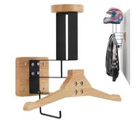 PORFOYO Porte Casque Moto Mural, Support Casque Moto avec Crochet, Multifonctionnel Support Mural pour Casques de Motos, pour Casquette Gilet Tactique Veste