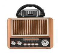 PORFOYO Poste Radio Vintage Retro, AM/FM/SW Poste Radio Portable Rechargeable avec Panneau Solaire, Radio Bluetooth Supports USB/TF/AUX Function, Radio Nostalgie pour Cuisine, Chambre, Bureau