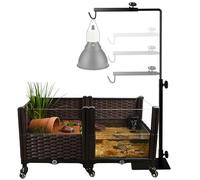 PORFOYO Support De Lampe pour Reptile Réglable et Rétractable, Support de Lampe Chauffante Reptile pour Lézards, Tortues, Geckos, Perroquets, hauteur et largeur réglables