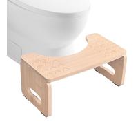 PORFOYO Tabouret De Toilette en Bambou, Tabouret De Toilette Pliable pour Adulte, Tabouret Toilette Sain Et Portable Marche Pied Toilette Tabouret WC Squatty Potty pour Constipation, Ballonnements
