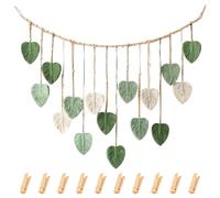 PORFOYO Tapisserie Murale, Décoration Bohème 120x75cm, Murale en Macramé en Feuilles, Style Bohème, Macrame Mural, Tapisserie Tissée pour Chambre à Coucher, Salon, Bureau, Appartement