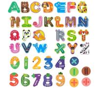 Porgeel 2 Ensemble des aimants de réfrigérateur, des Animaux colorés Lettres et numéros magnétiques, Lettres d'alphabet magnétique éducatives pour Les Enfants pour Les Enfants