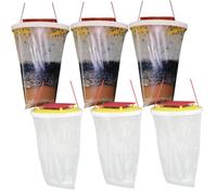 Porgeel 6PCS Fly Traps Outdoor Hanging, Disposable Transparent Fly Trap Bags, Large Capacity Bug Catcher for House Garden Horse Barn