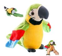 Porgeel Jouet Perroquet Parlant en Peluche vive Perroquet Parlant interactif Qui répète ce Que Vous Avez Dit Jouets électroniq