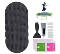 Porgeel Kit de réparation de Patch Trampoline Patch Trampoline 4x4 Pouces pour Remplacement Trous ou déchirures Kit réparation Professionnel Ensemble 1 (17 pièces)