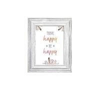 pori Blanc Présentoir De Pied codé - Cadre en Bois, Blanc, présentoir de Pied codé, 13 x 18 cm, rectangulaire, réfléchissant
