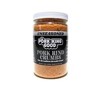 Pork King Good Unseasoned Pork Rind Breadcrumbs (Low Carb Keto Diet)! Perfect For Ketogenic, Paleo, Gluten-Free, Sugar Free and Bariatric Diets. Carb free!