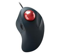 PORLEI Souris filaire Trackball pour grandes mains, design ergonomique réduit la fatigue du poignet et des muscles, suivi de précision avec contrôle facile de l'index, compatible avec PC, ordinateur