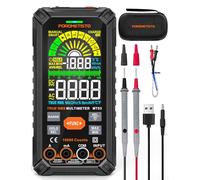 POROMETISTO 8 IN 1 Multimètre Numérique Professionnel 10000 Comptes, Multimeter 750V CA/1000V CC Automatique Range Rechargeable, pour Tension Courant Résistance Capacité Diode TEM Continuité Fréquence