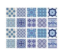 Poromoro Espagnol portugais Azulejo Style Peel and Stick Tile Stickers Set de 20/30/40 pcs (5,9 Zb)
