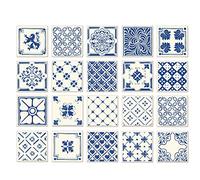 Poromoro Espagnol Portugais Azulejo Style Peel and Stick Tile Stickers Set de 20 pcs (5,9 ré)