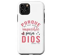Porque Para Dios no Hay nada Imposible, Faith Cross Quotes Coque pour iPhone 11 Pro