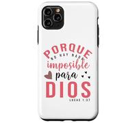 Porque Para Dios no Hay nada Imposible, Faith Cross Quotes Coque pour iPhone 11 Pro Max